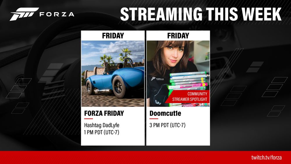 Twitch tune in schedule showing livestreams on Friday August 5th.