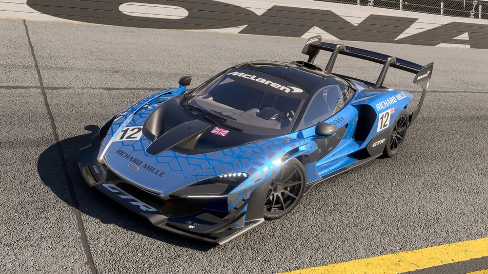 McLaren Sena GTR parked inside the Daytona race track