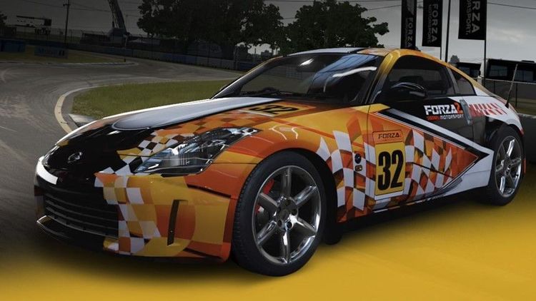 A sports car with classic Forza Motorsport livery.