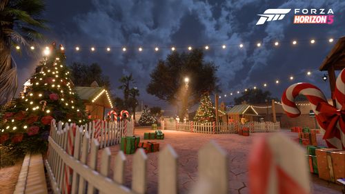 Festive decorations at the Horizon Wonderland Holiday Market at Mulege.